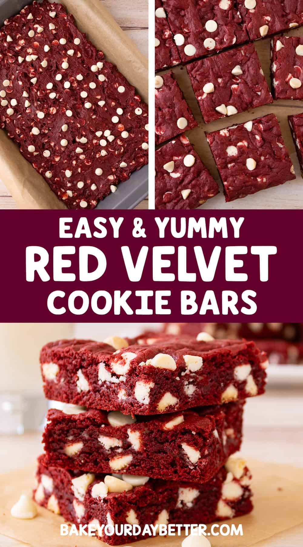 easy and yummy red velvet cookie bars