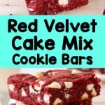 red velvet cake mix cookie bars