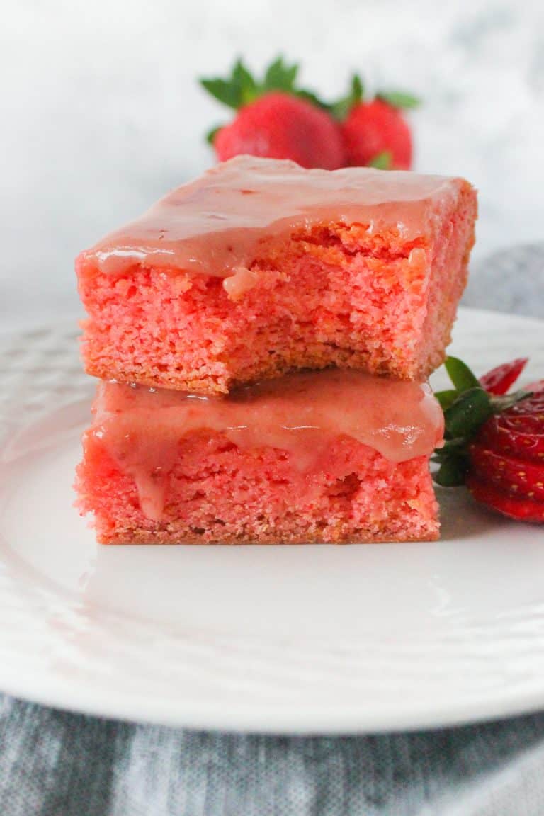 Cake Mix Strawberry Brownies