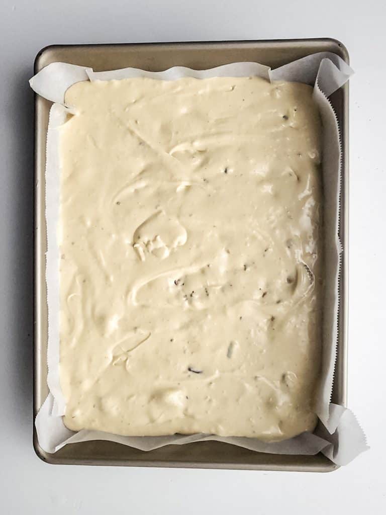cheesecake layer before baking