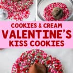 cookies and cream valentine's kiss cookies