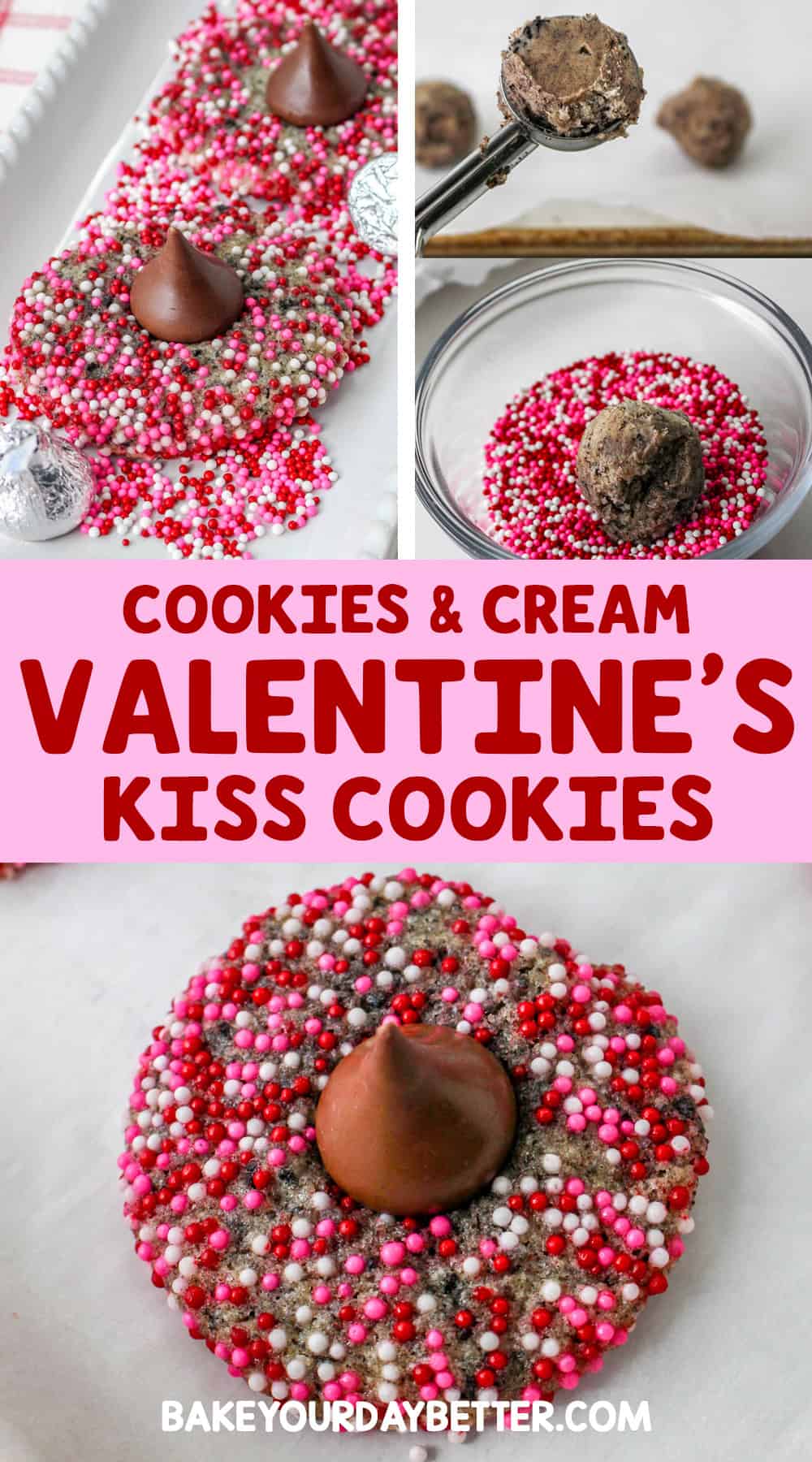 cookies and cream valentine's kiss cookies