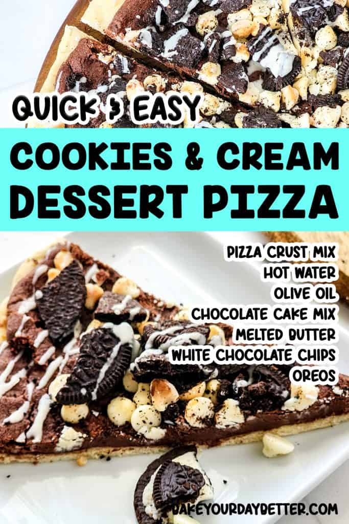 ingredients for cookies and cream pizza