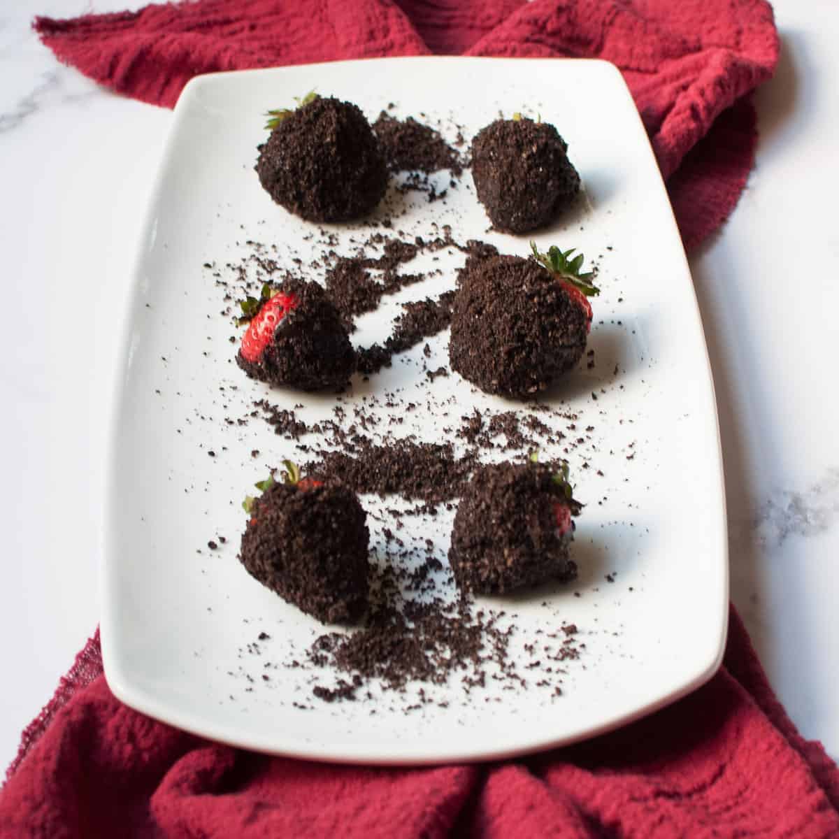 Oreo Crumble Covered Strawberries