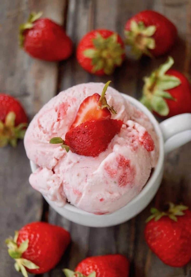 Strawberry Swirl No Churn Ice Cream5 1