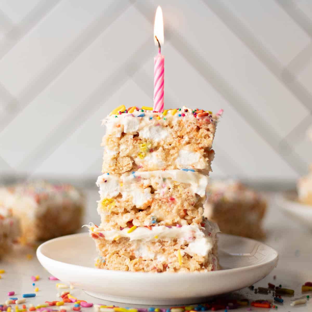 birthday rice krispie treats