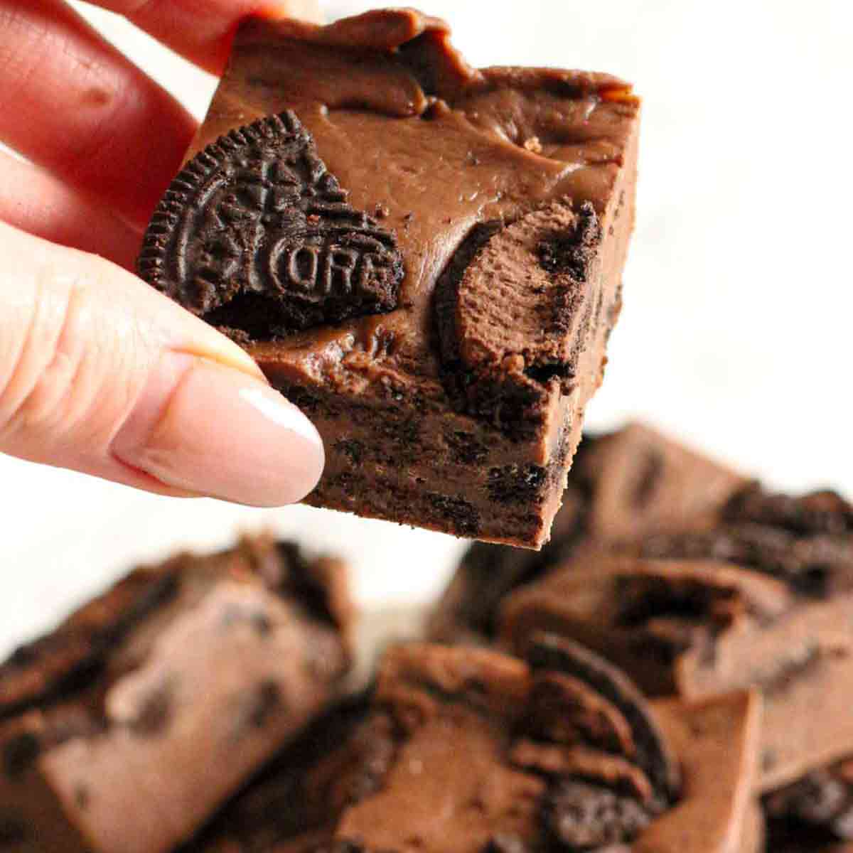 brownie no bake oreo fudge thumbnail image