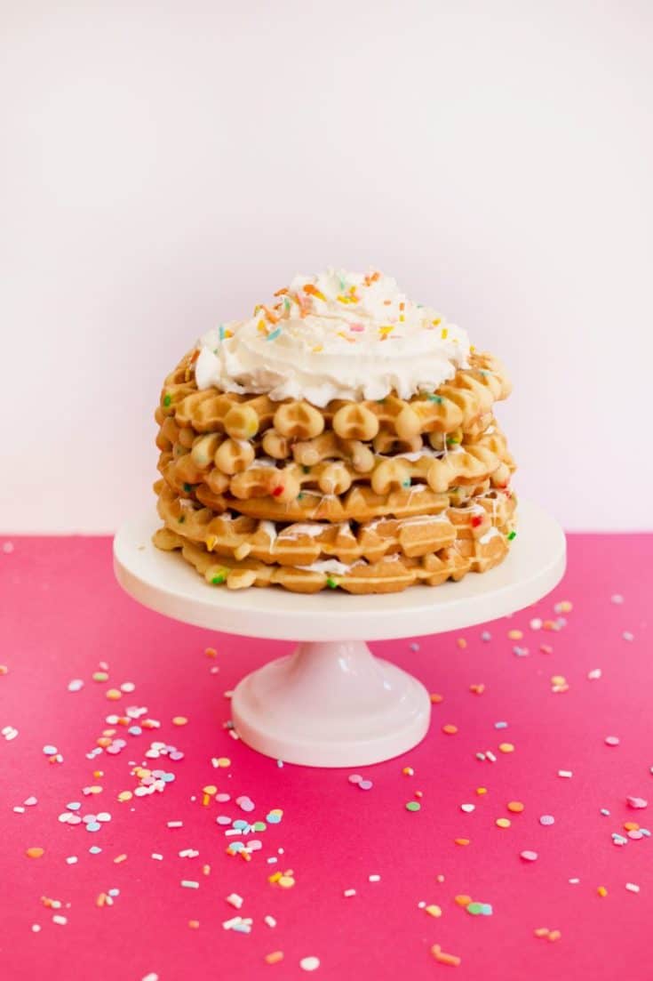 funfetti waffle cake lovely indeed