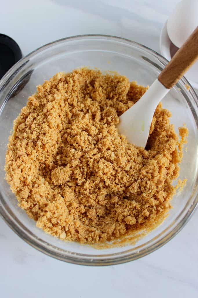 graham cracker mixture in a bowl