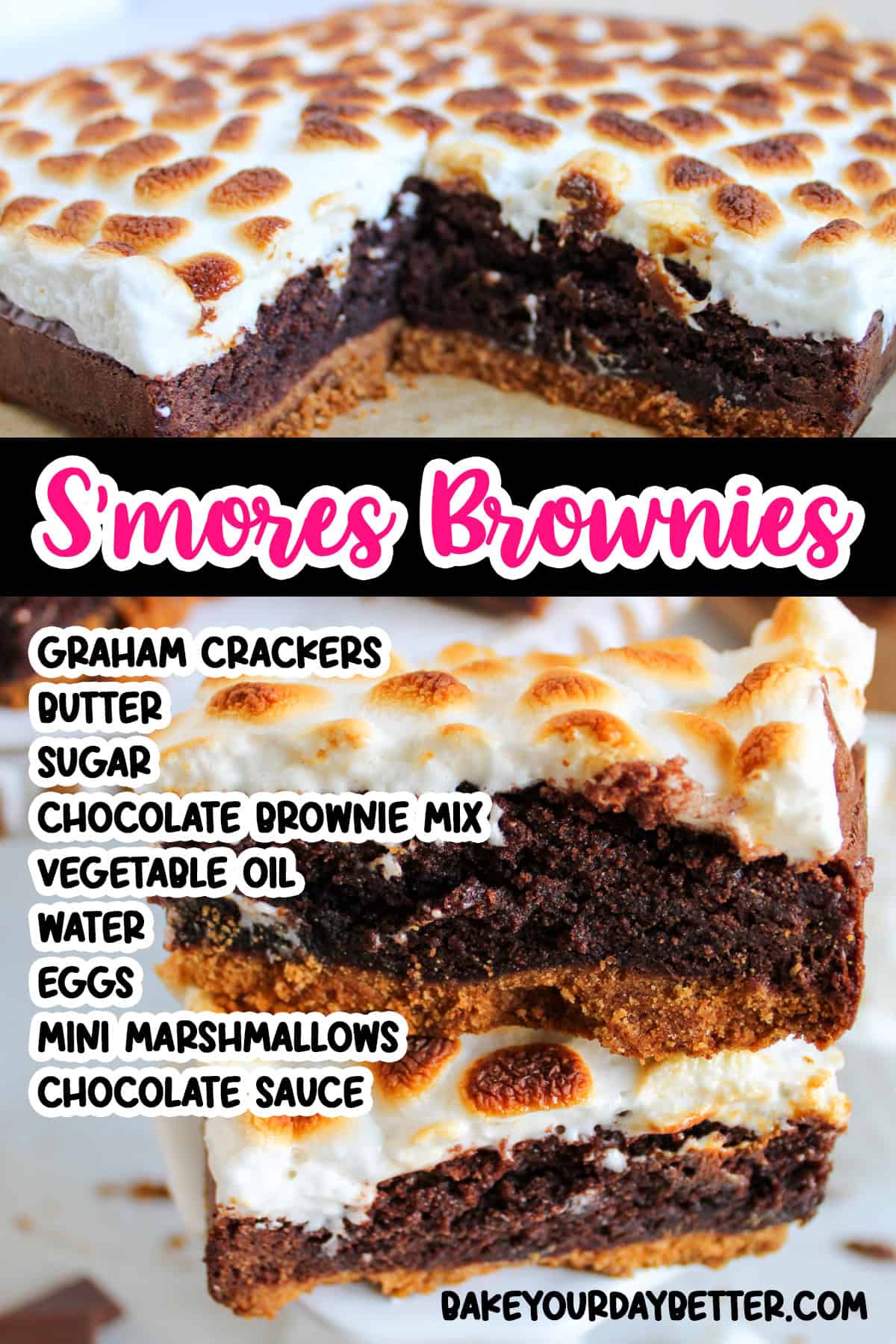 smores brownies ingredients list 1