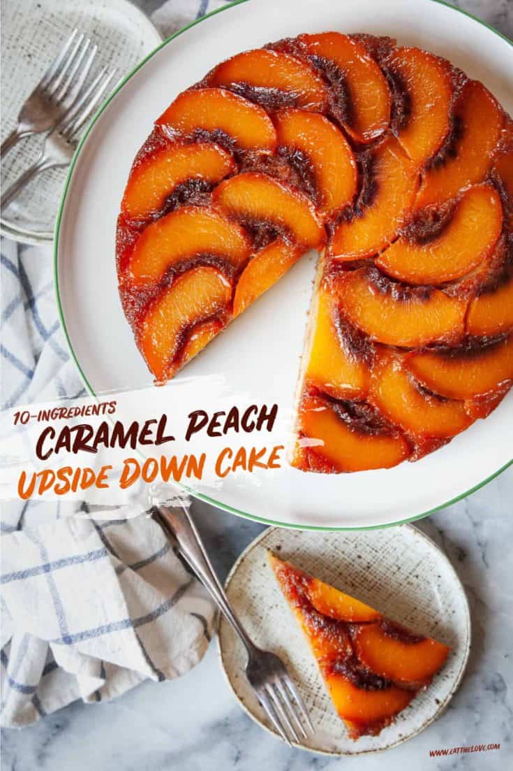 Caramel Peach Upside Down Cake scaled 1