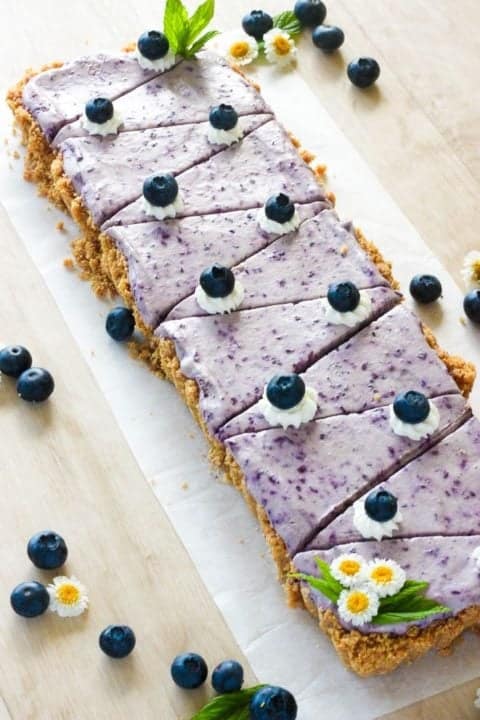 Easy No Bake Blueberry Cheesecake the best fresh summer dessert e1603933279630