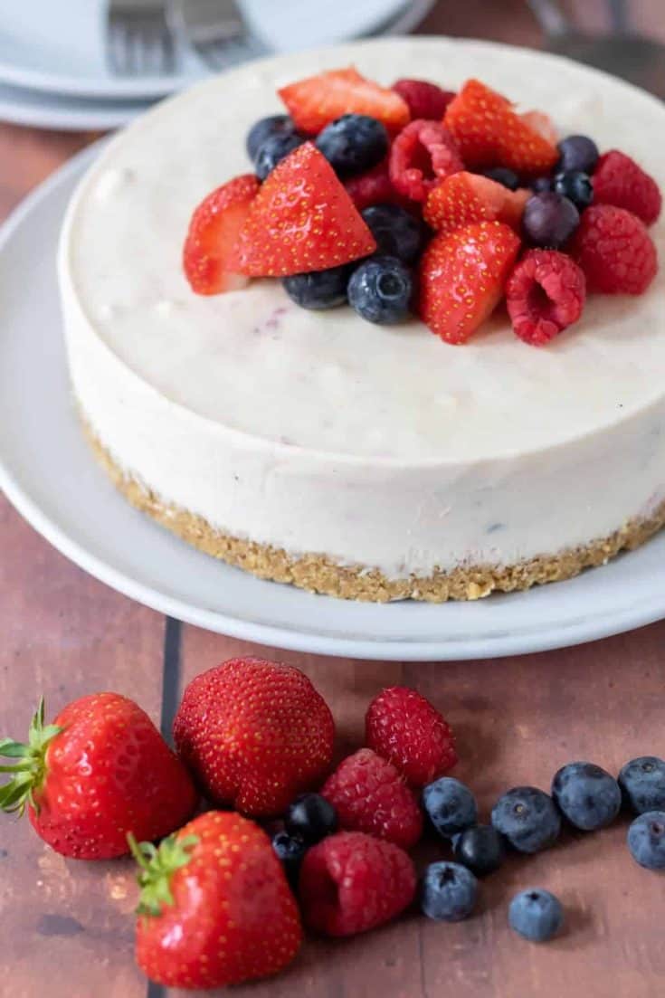 No bake Summer Fruits Cheesecake Featured Image
