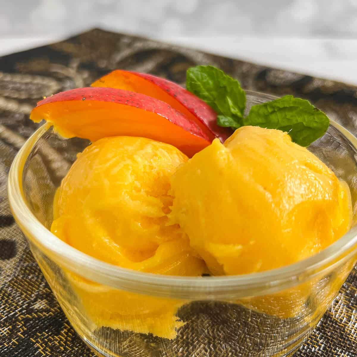 mango sorbet bowl