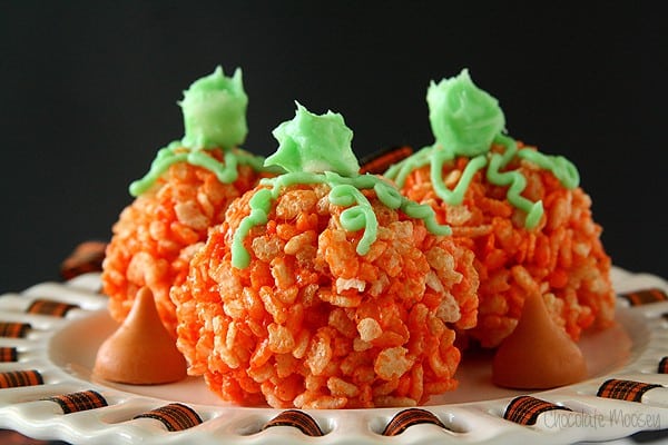 Candy Stuffed Rice Crispy Treat Pumpkins 01471