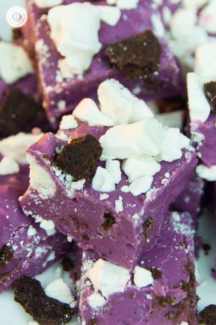 Country Hill Cottage Chewy 4 Ingredient Purple Fudge Halloween Candy Recipe 01 1