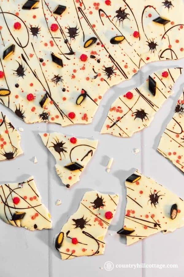 Country Hill Cottage Creepy Crawler Chocolate Bark Halloween Candy Recipe 03