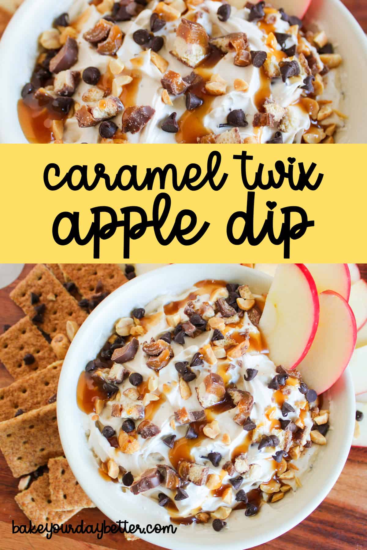 caramel twix apple dip