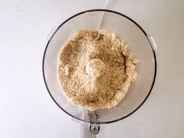 pie crust crumbles in a food processor