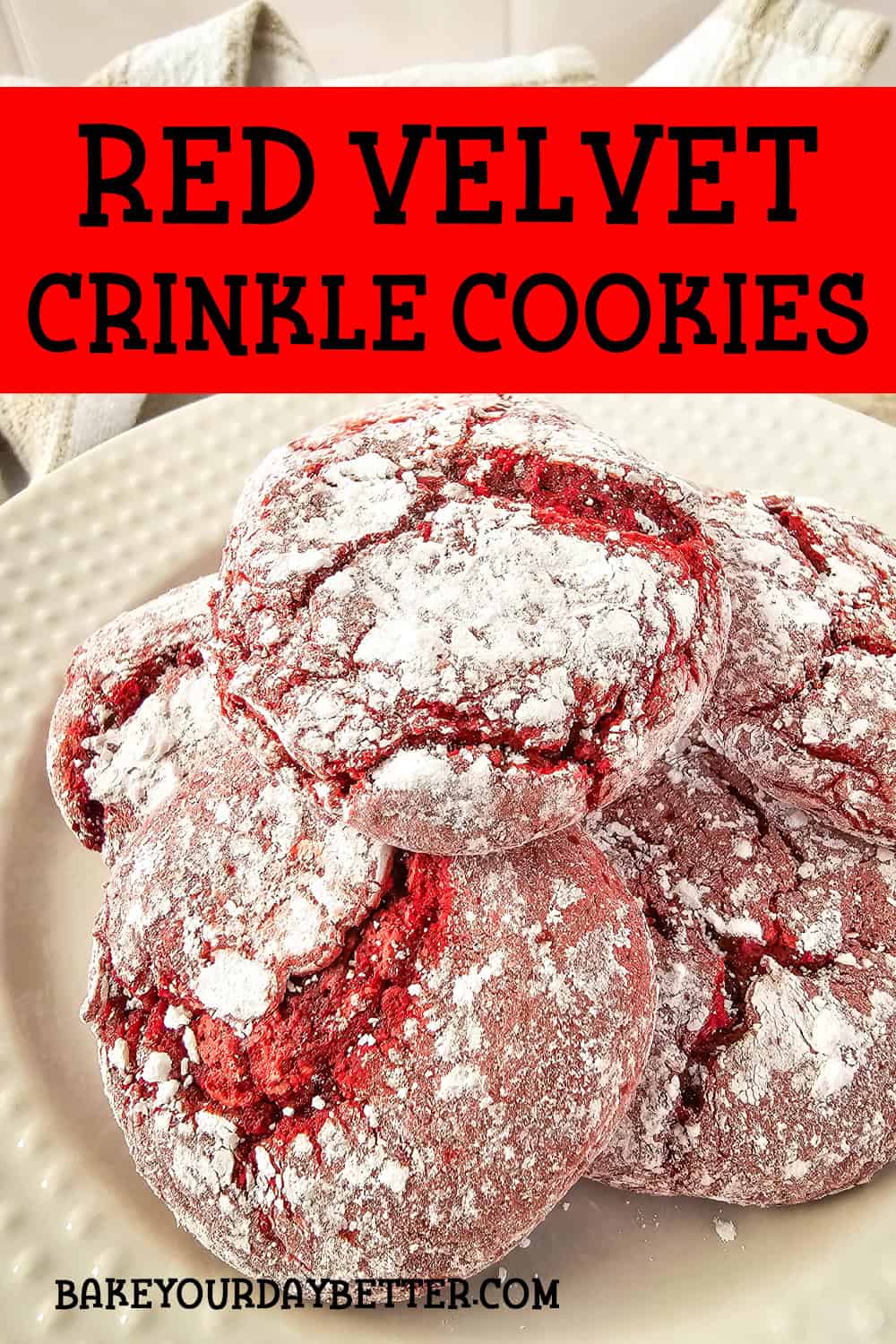 red velvet crinkle cookies