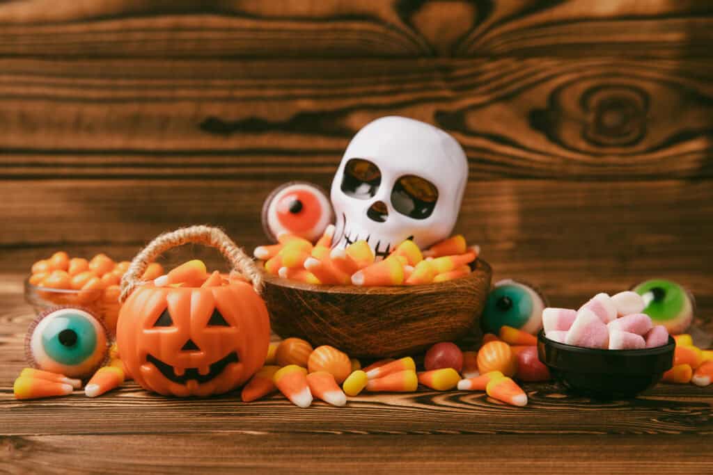 halloween treats on a table