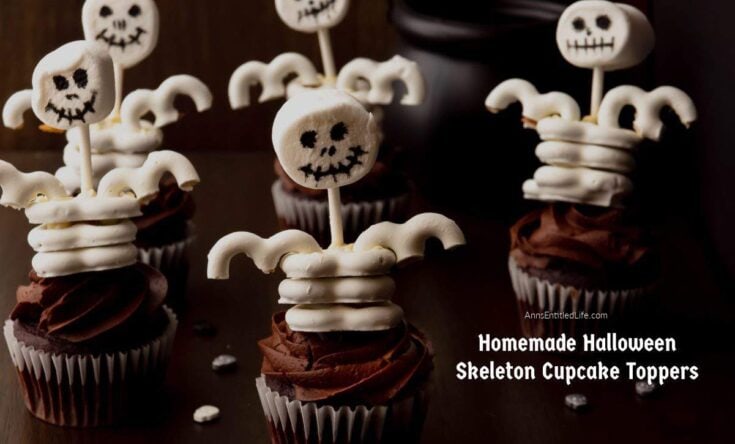 homemade halloween skeleton cupcake toppers photo