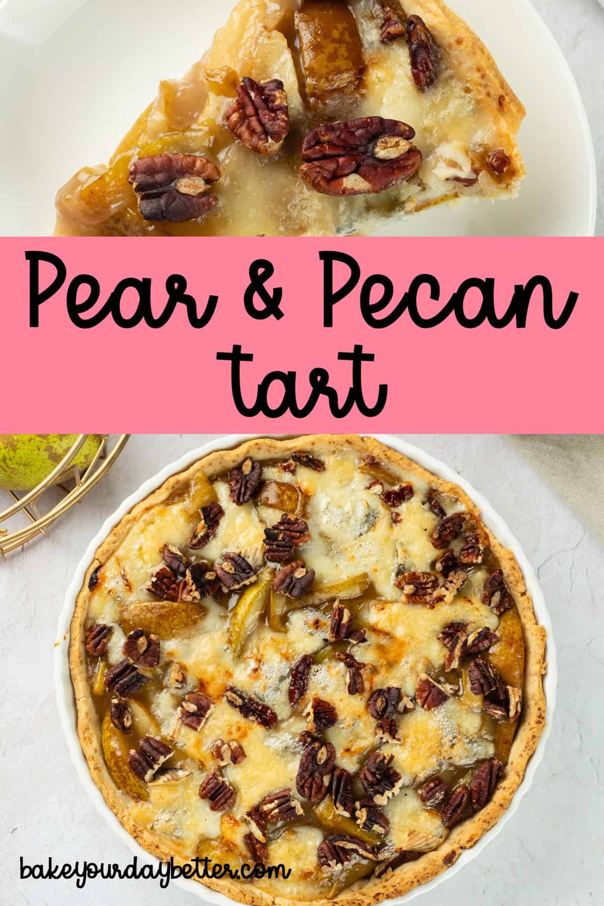 pear and pecan tart