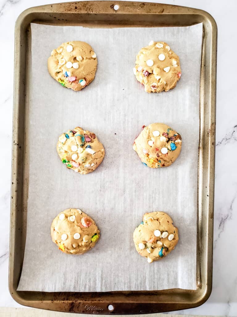 cookies on sheet after baking