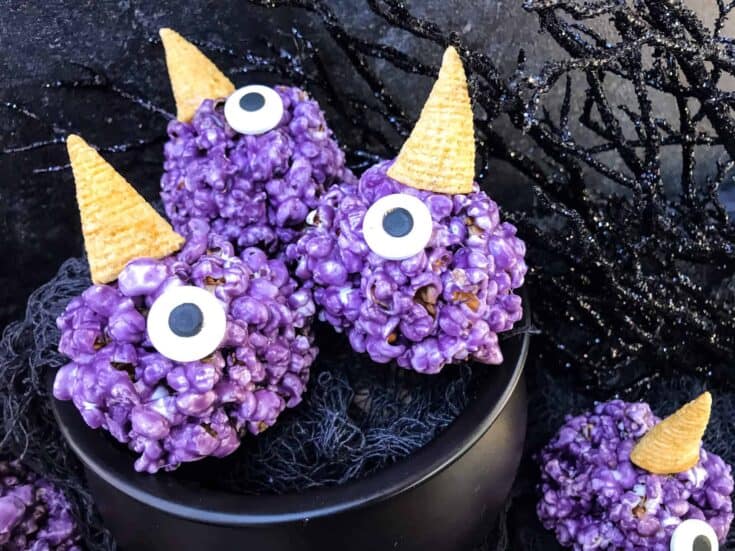 purple people eater marshmallow halloween popcorn balls threeolivesbranch 5