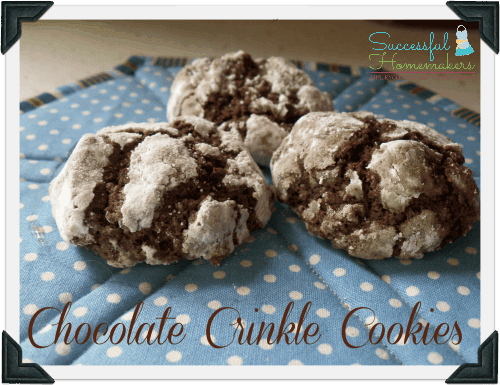 Chocolate Crinkle Cookies Successful Homemakers 1