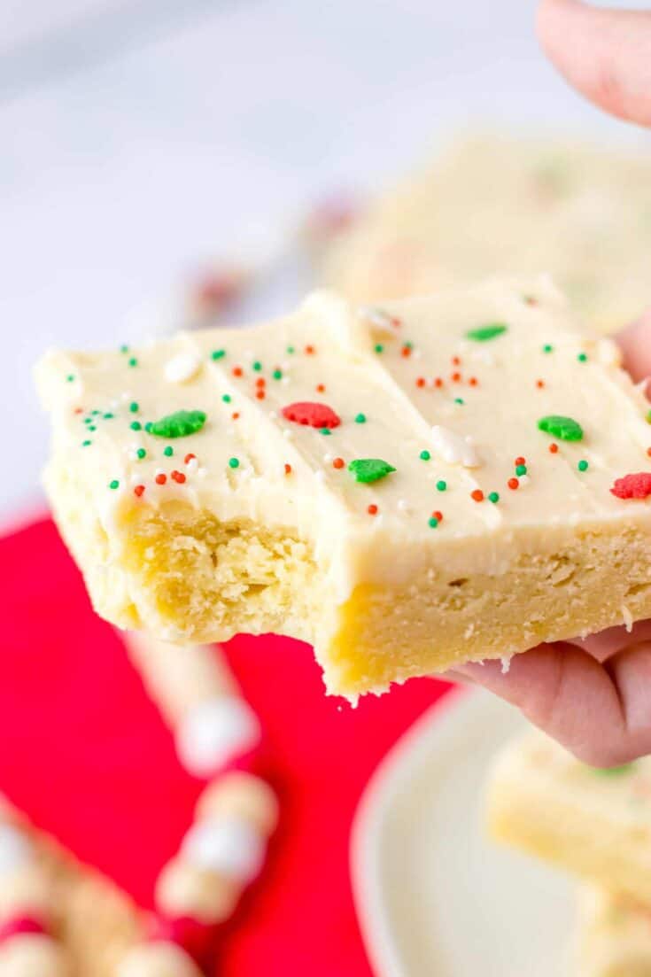 Christmas Sugar Cookie Bars