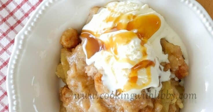 Cinnamon Apple Crisp With Caramel Topping FB Pic