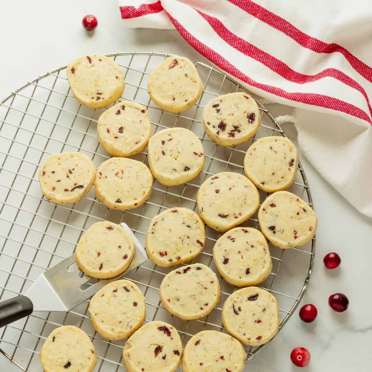 Cranberry Orange Shortbread Cookies 12