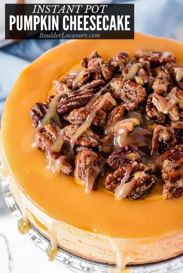 Instant Pot Pumpkin Cheesecake title