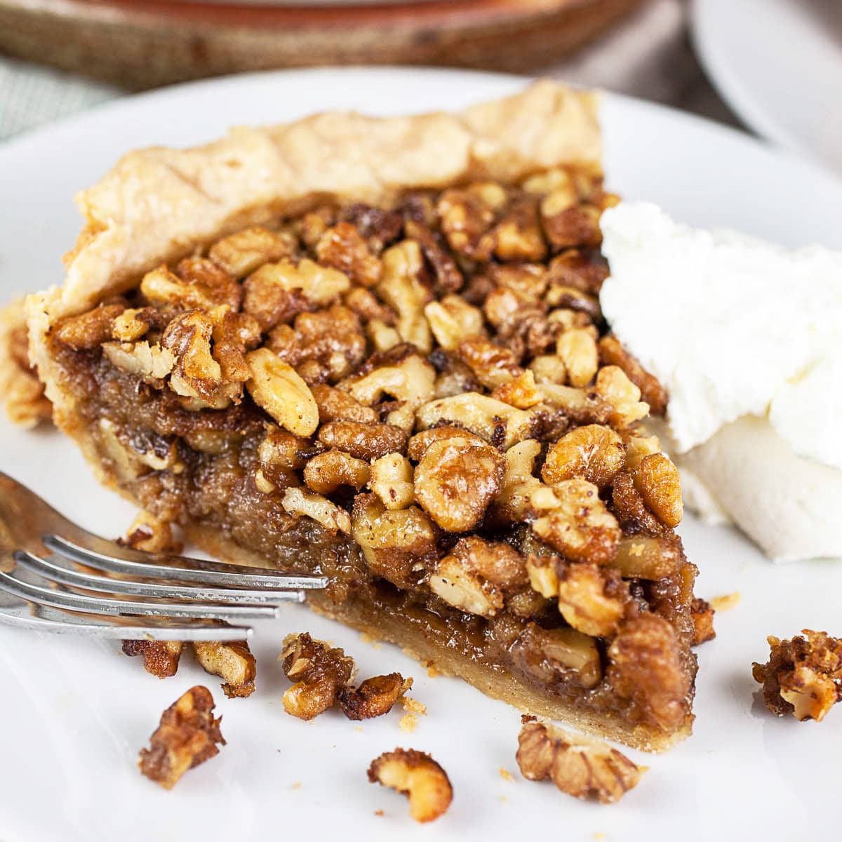 Maple Bourbon Walnut Pie redo featured