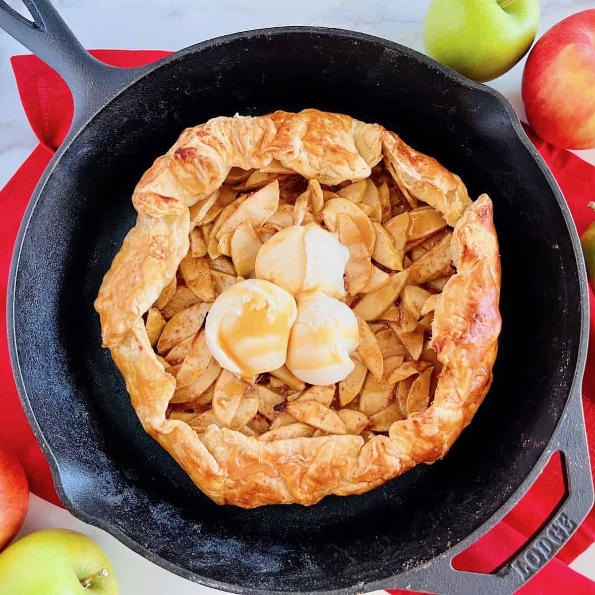 Puff Pastry Apple Galette featured