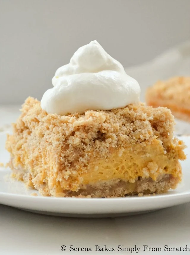 Pumpkin Cheesecake Crumb Bars 2 of 1 serenabakessimplyfromscratch