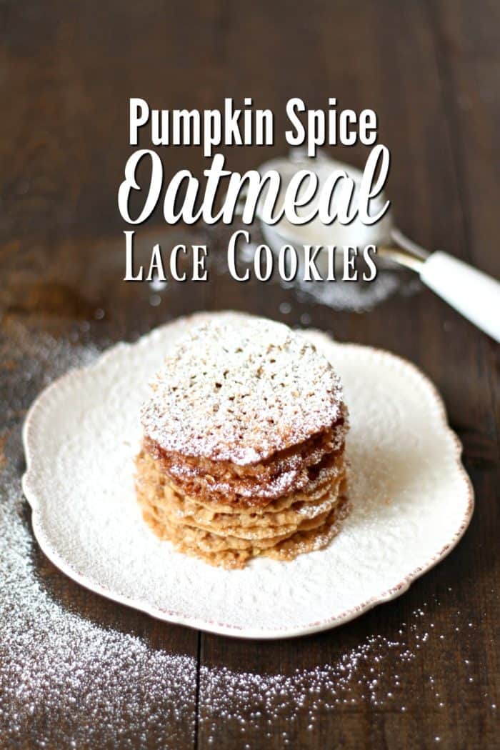 Pumpkin Spice Oatmeal Lace Cookies 1 1