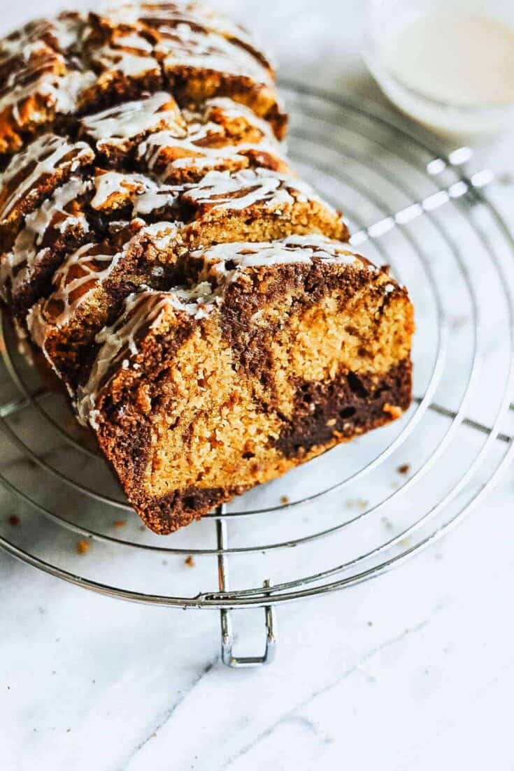 Pumpkin marble cake