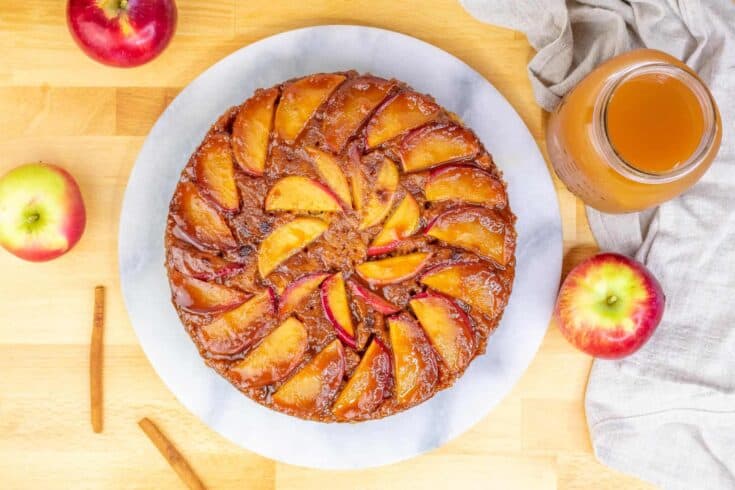 Sourdough Apple Cider Upside Down Cake