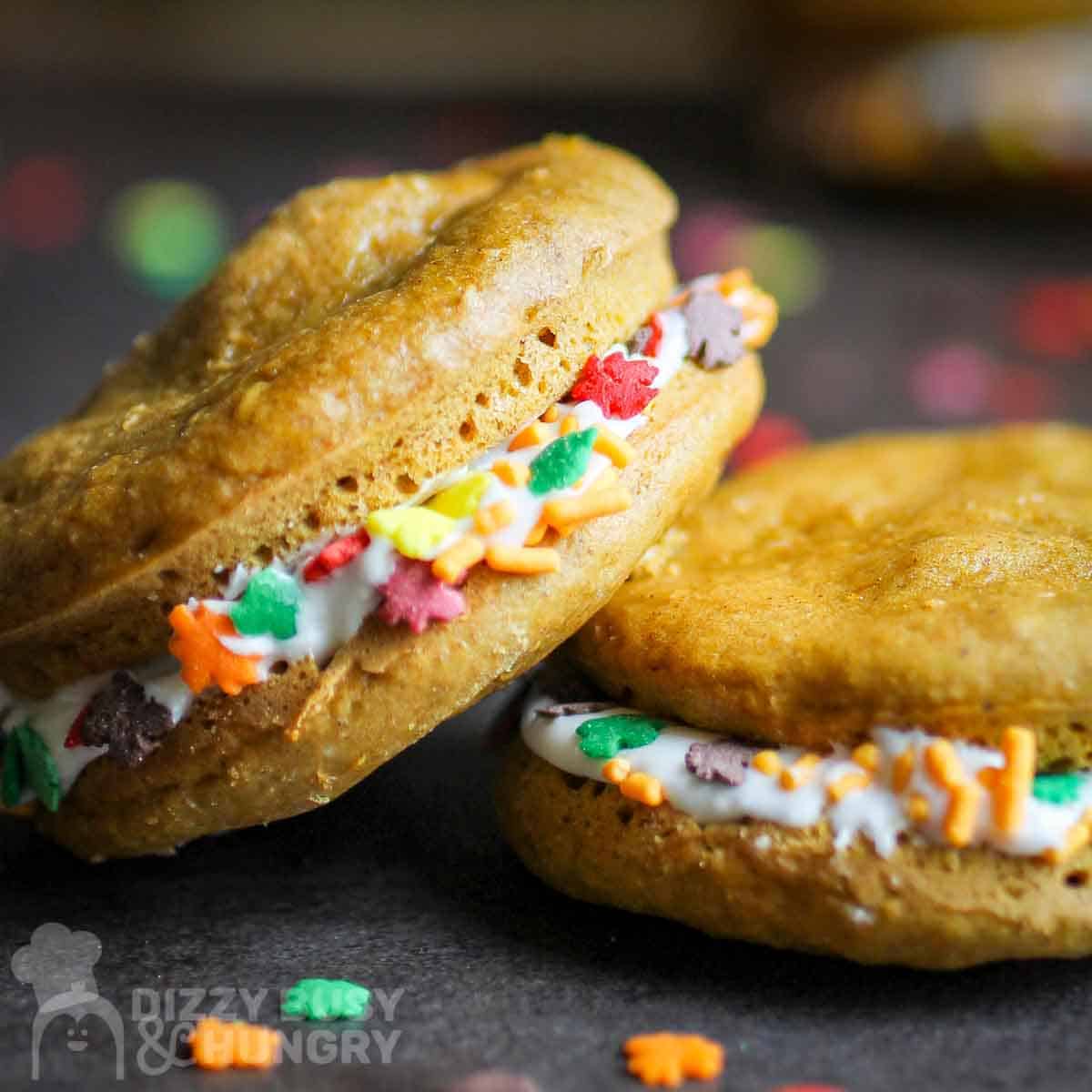 pumpkin cheesecake cake mix whoopie pies feature