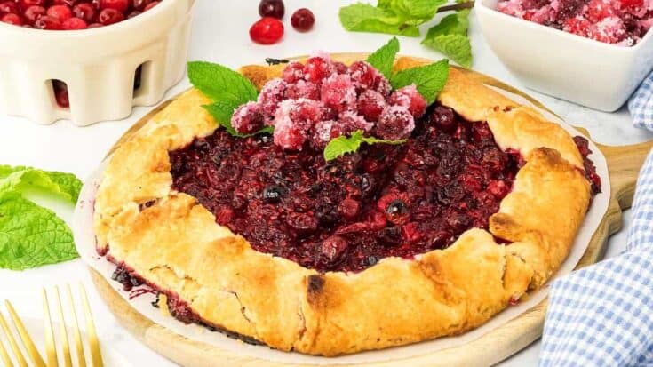 rustic cranberry galette holiday dessert 1