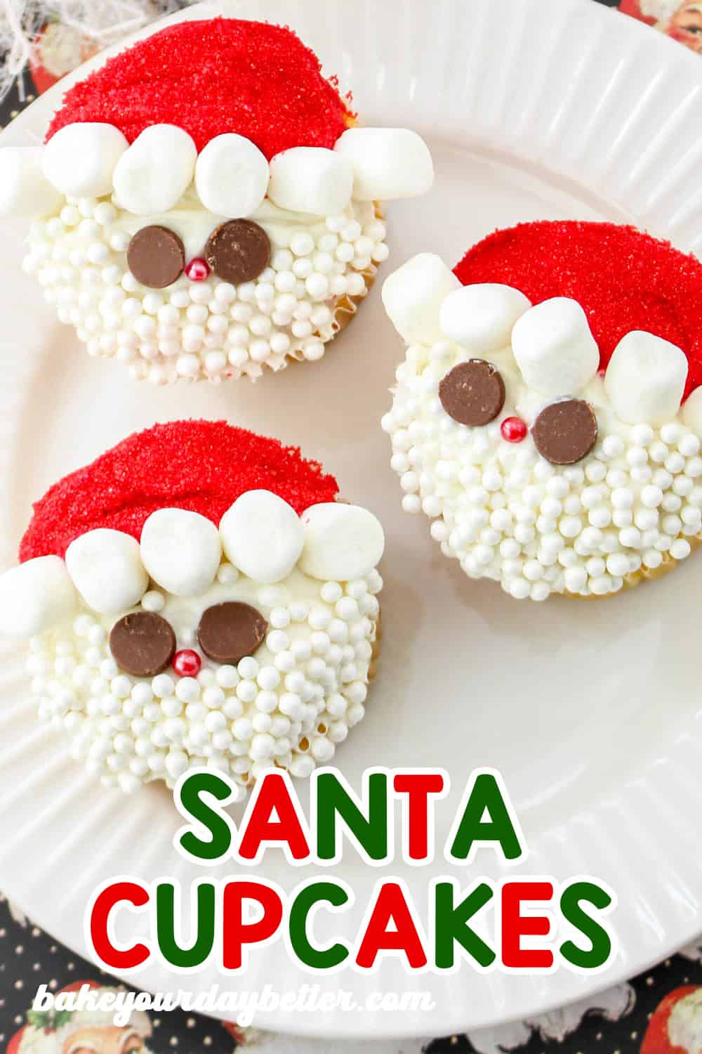 santa cupcakes