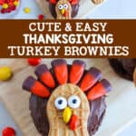 cute and easy thanksgiving turkey brownies