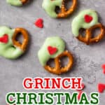 grinch christmas pretzels