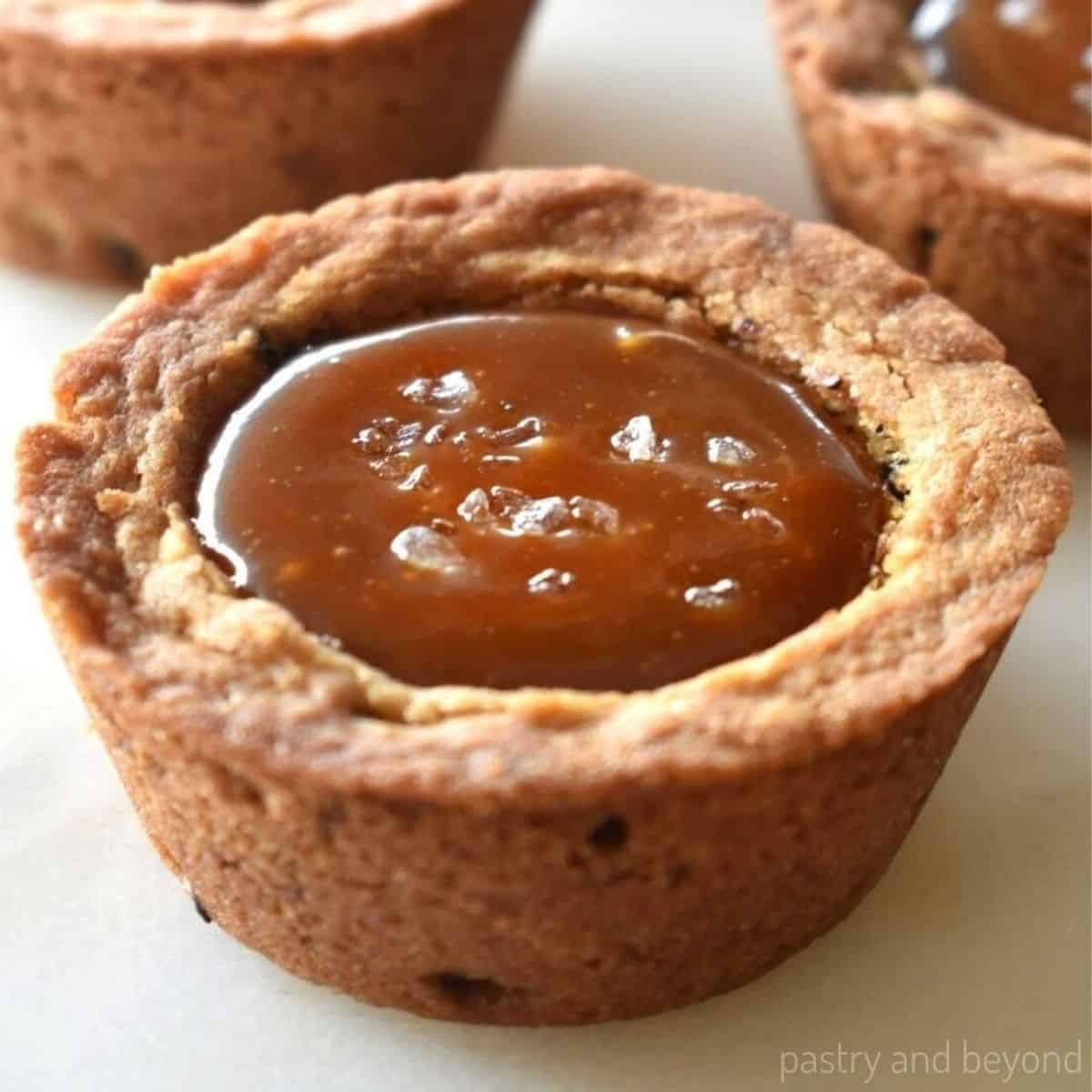 Caramel Cookie Cups featured