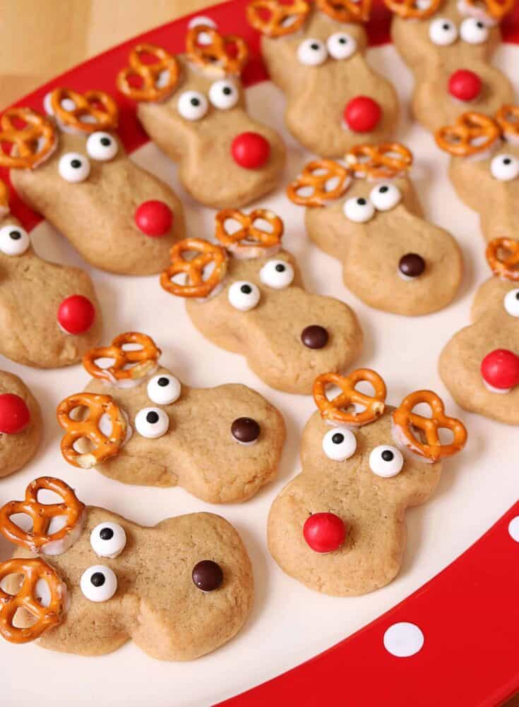 Easy Peanut Butter Reindeer Cookies Cute Kid Friendly 12 scaled 1