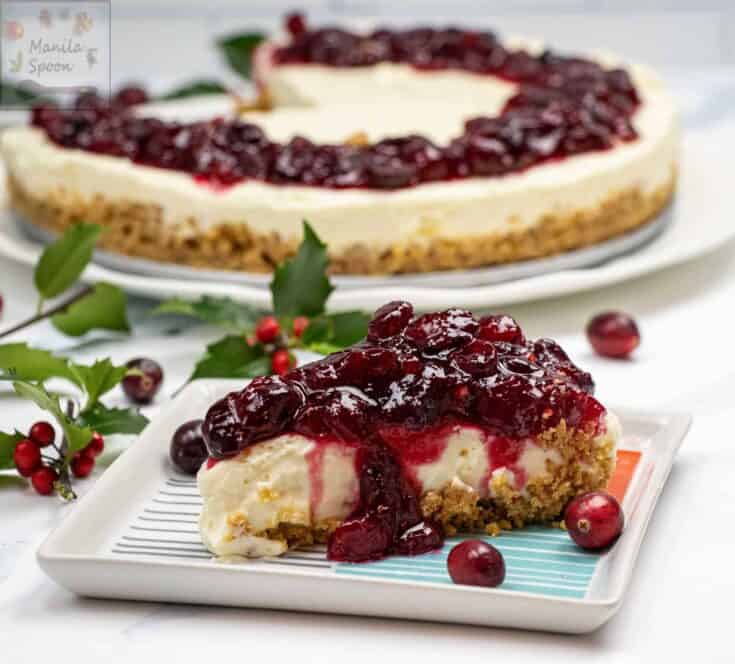 No Bake Cranberry Cheesecake6