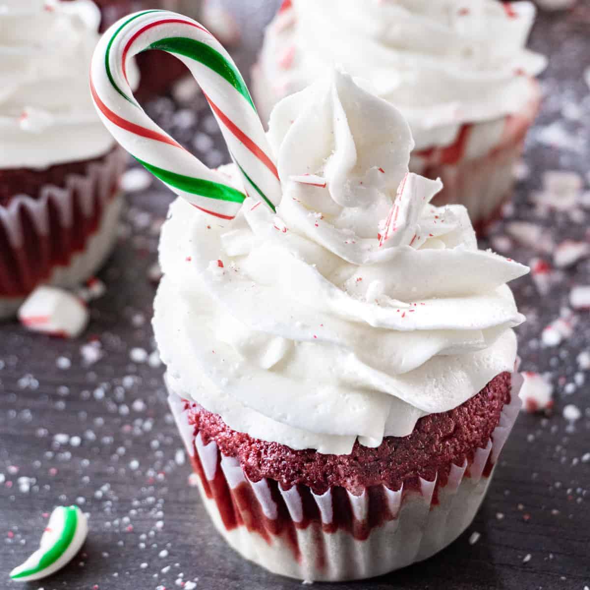 Peppermint cupcakes featured