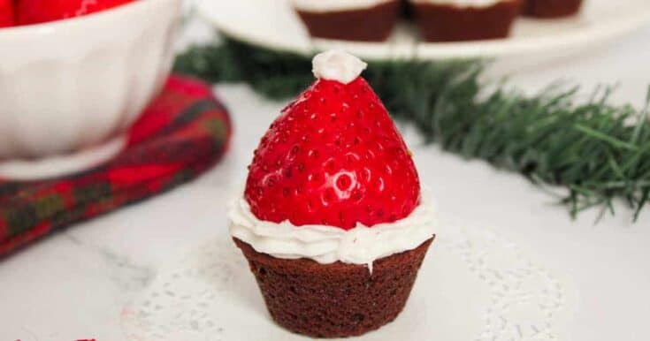 christmas brownies santa hat recipe